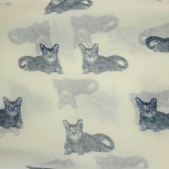Sheer Cat Novelty Print Scarf - Picture 3 of 6